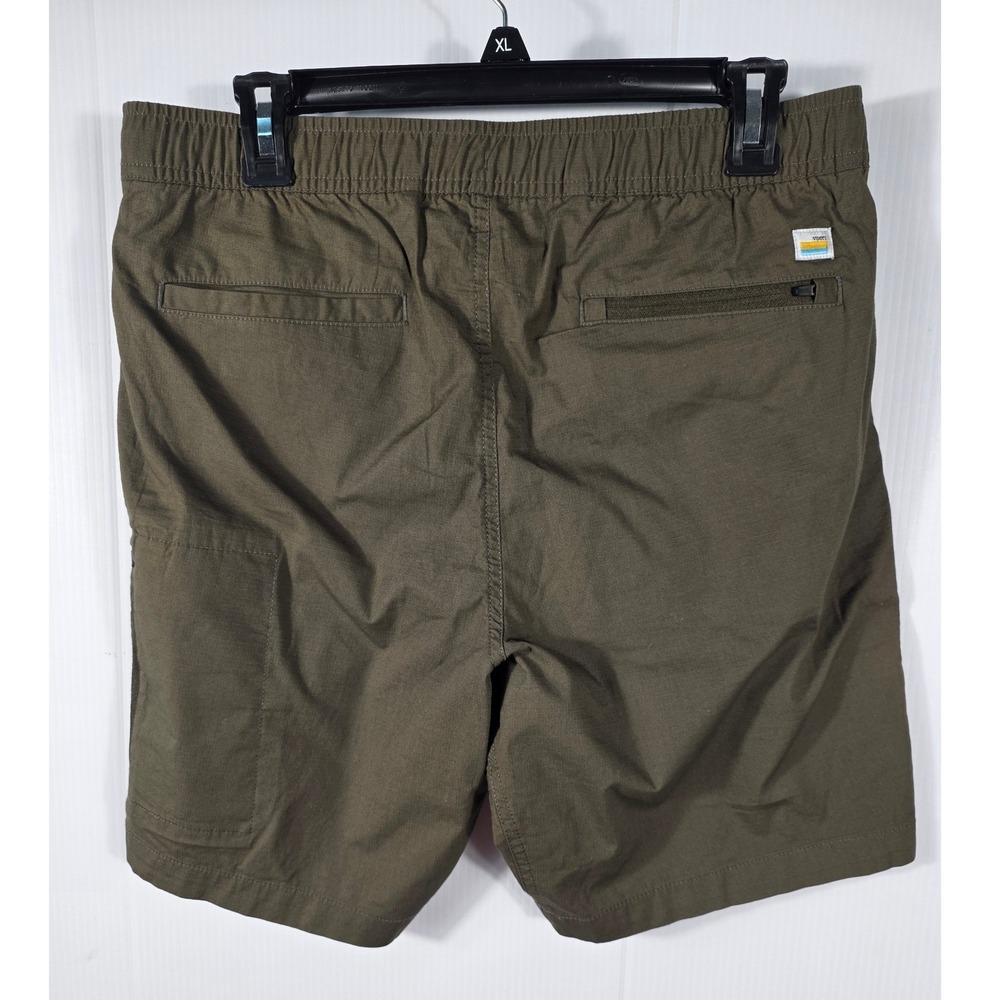Vuori Ripstop Shorts Mens Medium Dark Oregano Green Organic Cotton Hiking V330 - Picture 3 of 8
